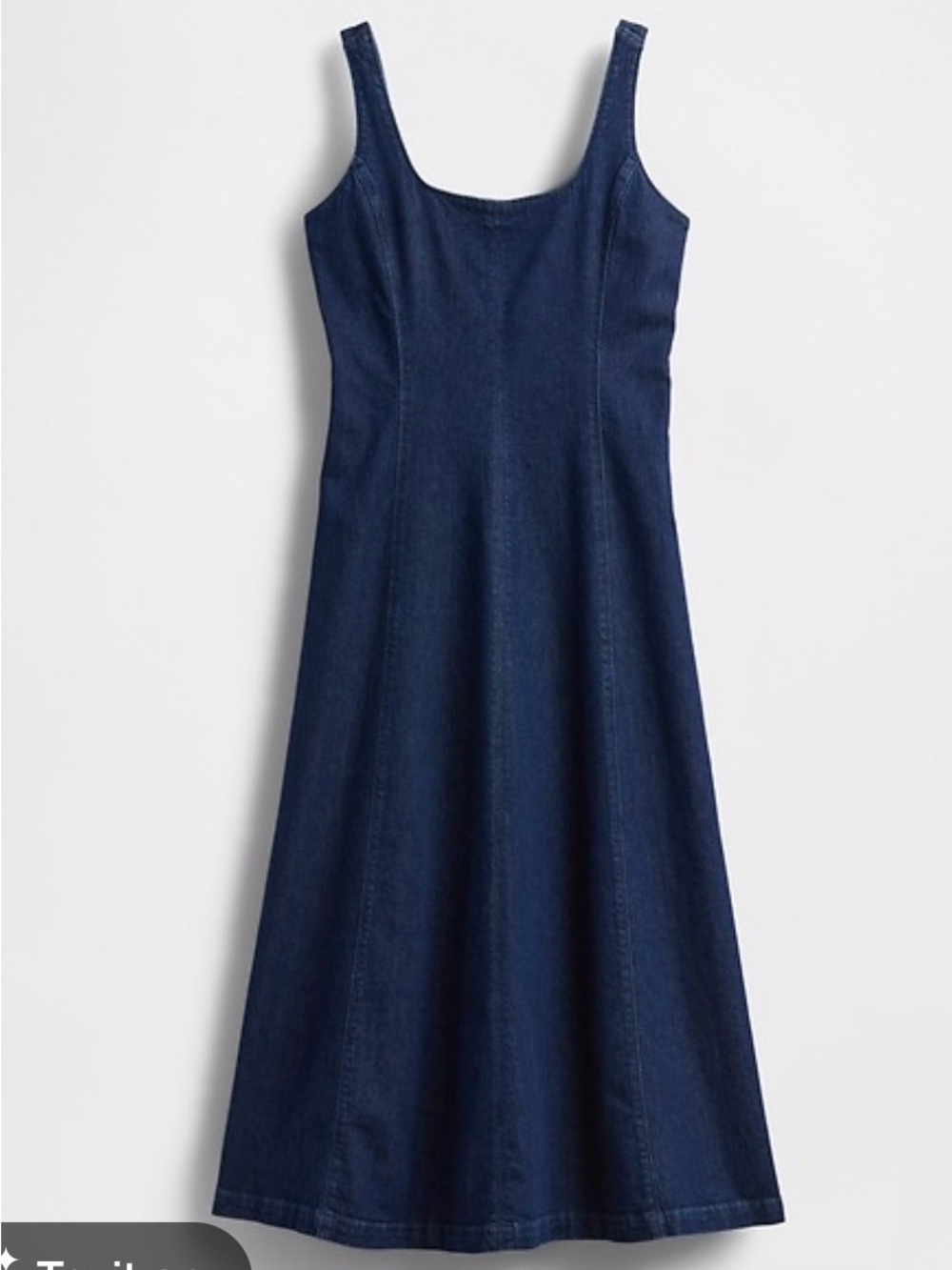 Gap Denim Square-Neck Maxi Dress